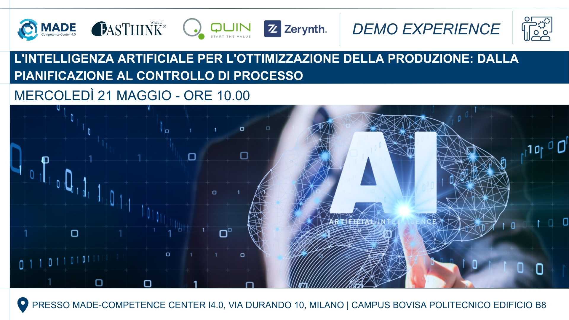Demo experience, l’evento MADE con Fasthink, Quin e Zerynth